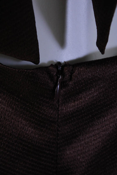 Louna Womens V-Neck Tie Back Jumpsuit Brown Size 4 13233549
