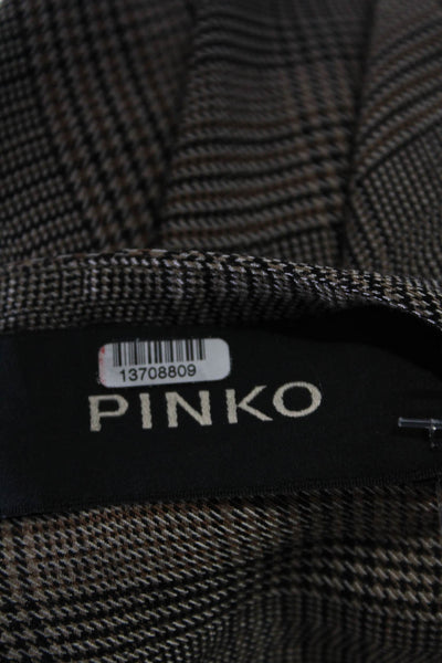 PINKO Womens Plaid Didaco Skirt Brown Size 6 13708815