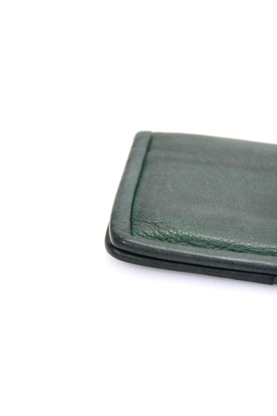 J. Deseu Unisex Bi Fold Rain Guarded Leather Bi Fold Wallet Dark Green