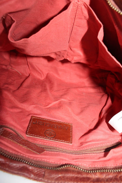 Anabaglish Womens Single Strap Zip Top Floral Quilted Shoulder Handbag Brown