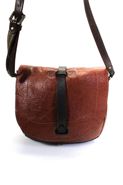 Will Leather Goods Womens Single Strap Flap Crossbody Handbag Brown Leather