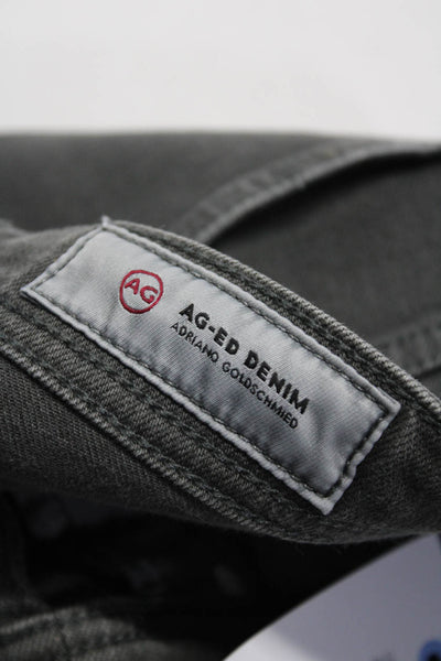 AG Men's Five Pockets Flat Font Straight Leg Denim Pant Gray Size 33