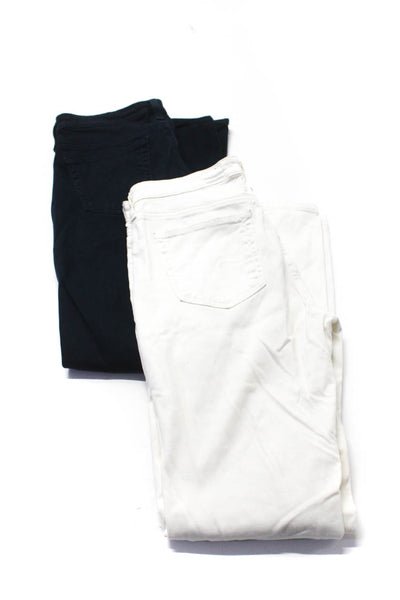 AG Women's Button Closure Skinny Pant White Blue Size 28 Lot 2