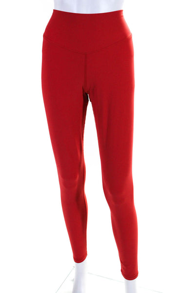 The Upside Womens Peached High Rise Ankle Leggings Pants Red Size Large