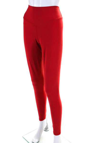 The Upside Womens Peached High Rise Ankle Leggings Pants Red Size Large