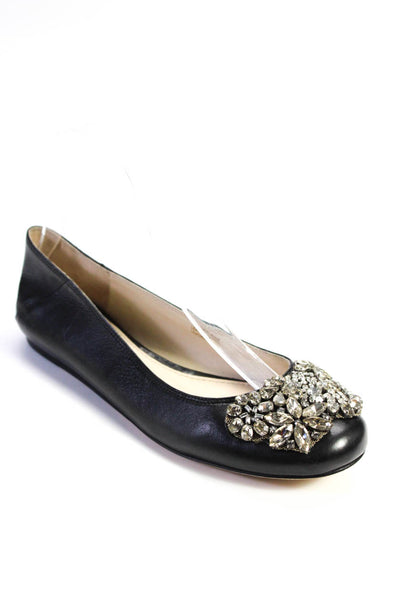 Vera Wang Lavender Label Womens Black Embellished Ballet Flats Shoes Size 6.5M