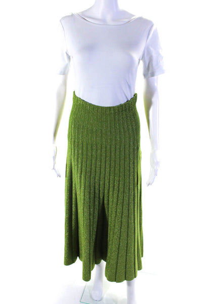 Ronny Kobo Womens Metallic Lanie Skirt Green Size 10 13514275