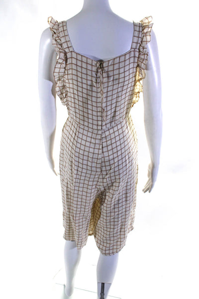 SANCIA Womens The Ines Jumpsuit Off-White Size 4 13495373