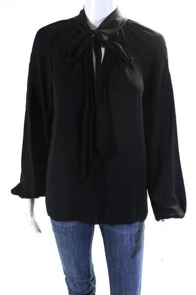 Theory Womens Black Classic Scarf Top Black Size 4 13130640