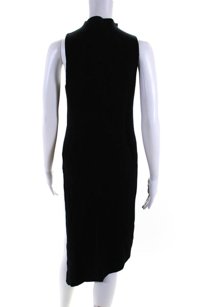 Philanthropy Women's High Neck Sleeveless Hi-Lo Hem Sweater Dress Black Size S