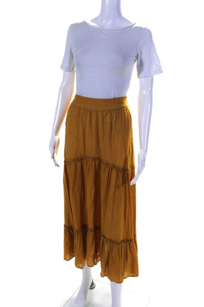 Auguste Womens Farrah Midi Skirt Yellow Size 8 13523446