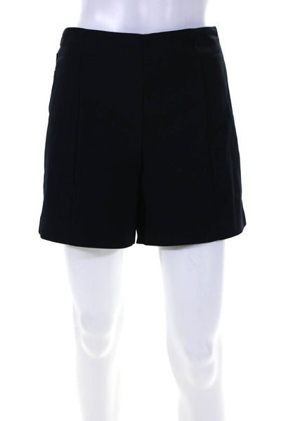 Ecru Women's High Waist Button Trim Sailor Short Navy Size 12