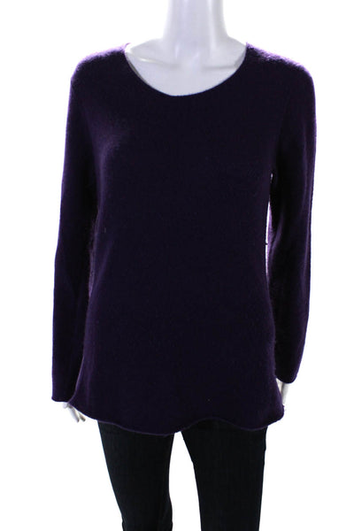 Michael Kors Womens 100% Cashmere Round Neck Long Sleeved Sweater Purple Size M