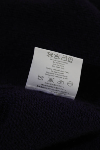 Michael Kors Womens 100% Cashmere Round Neck Long Sleeved Sweater Purple Size M