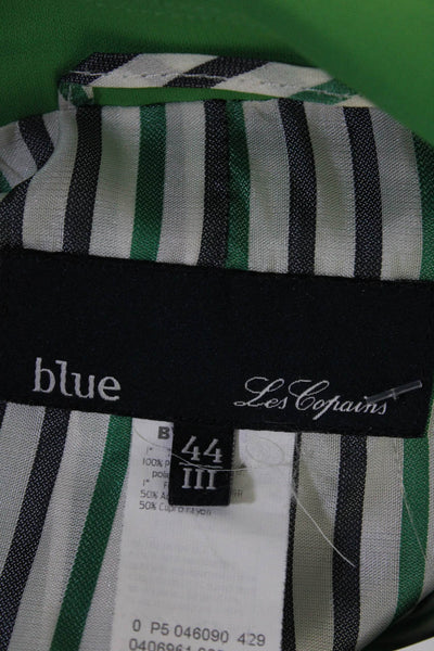 Blue Les Copains Womens Three Button Long Sleeved Slim Blazer Green Size 44