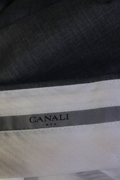 Canali Men's Button Closure Flat Front Straight Leg Dress Pant Gray Size 34