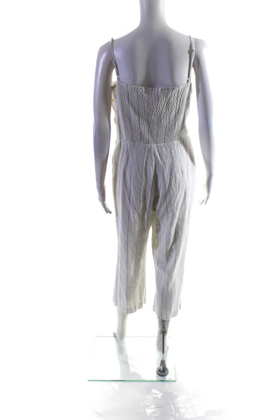 HEARTLOOM Womens Striped Blake Jumpsuit White Size 4 14326228