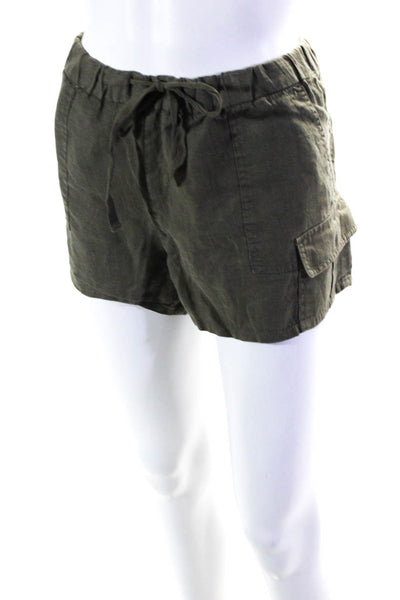 Joie Women's Drawstring Waist Cargo Short Olive Green Size L