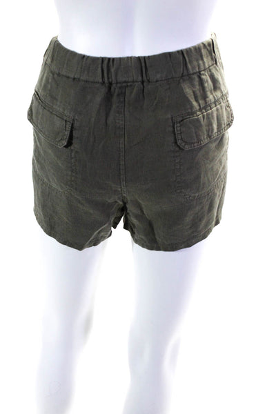 Joie Women's Drawstring Waist Cargo Short Olive Green Size L