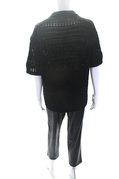 Zara Womens Sweater Top Pants Black Size S XS Lot 2