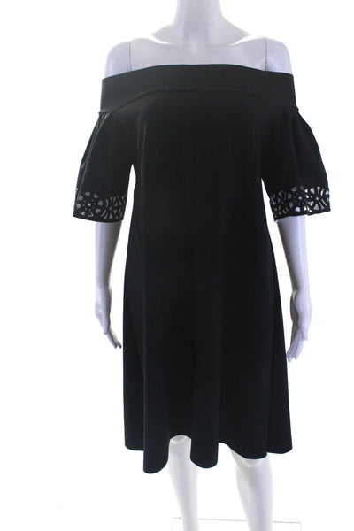 La Petite Robe di Chiara Boni Womens Off The Shoulder Dress Black Size EUR 48