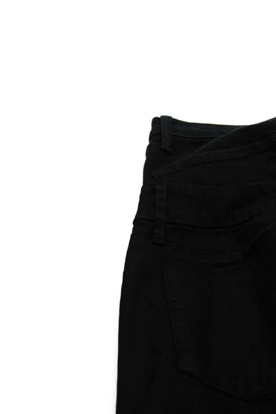 J Brand Womens Solid Black Mid-Rise Skinny Leg Jeans Size 26 lot 2