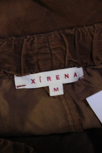 Xirena Womens Cotton Corduroy Elastic Waist High Rise Pants Brown Size M