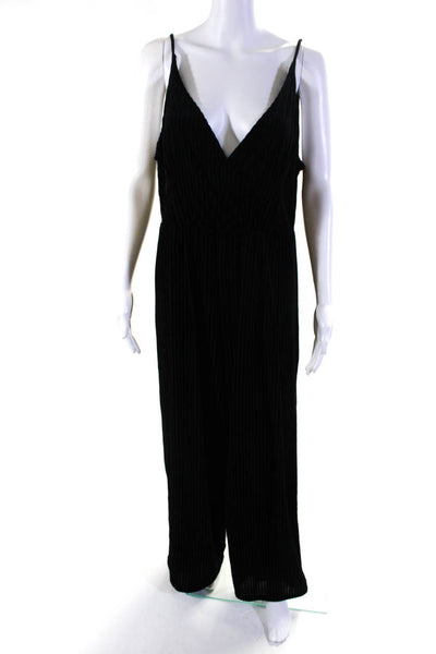 Slate & Willow Womens Velvet Burnout Jumpsuit Black Size 12 13213739