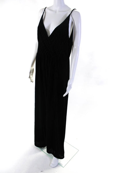 Slate & Willow Womens Velvet Burnout Jumpsuit Black Size 12 13213739