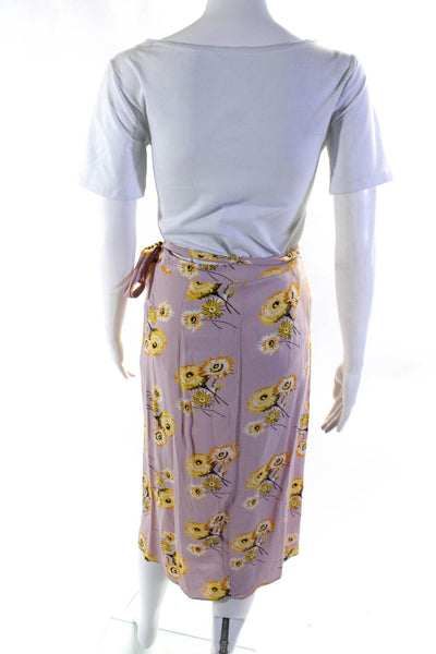 Madewell Womens Twiggy Floral Midi Wrap Skirt Purple Size 0 13099222