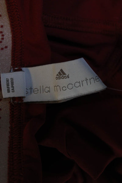 Adidas by Stella McCartney Womens Mid Rise Cropped Leggings Red Size Small