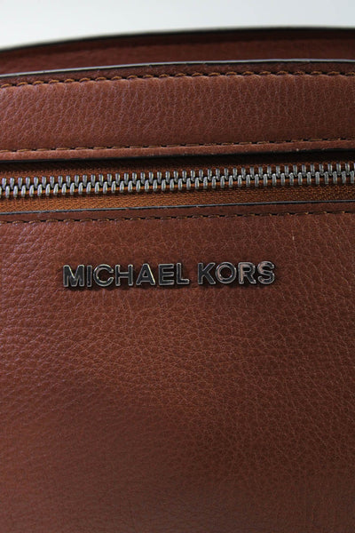 Michael Kors Women's Leather Silver Tone Hardware Crossbody Bag Brown