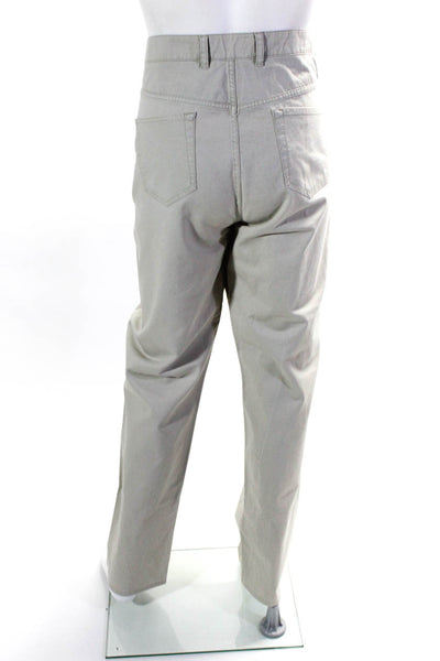 Peter Millar Mens Cotton Mid-Rise Flat Front Straight Leg Chinos Khaki Size 42