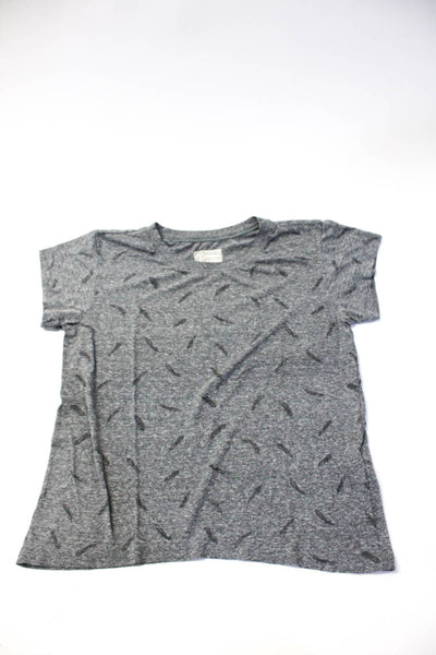 Current/Elliott Women's Long Sleeve Star Print Ruffle Trim Top Gray Size 2 Lot 2