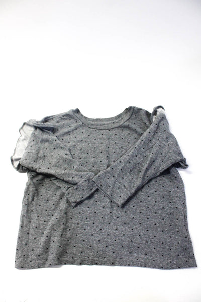 Current/Elliott Women's Long Sleeve Star Print Ruffle Trim Top Gray Size 2 Lot 2