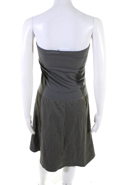 Wolford Women's Strapless Sleeveless Fit Flare Mini Dress Gray Size 38