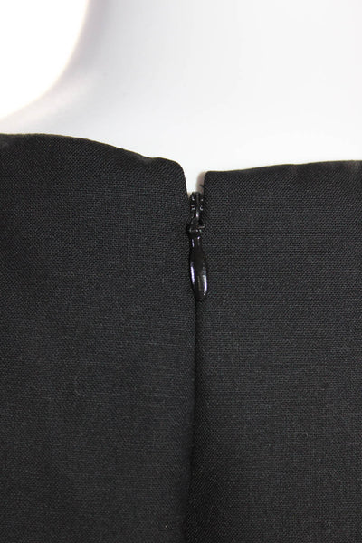 Anthony La Bate Women's Long Sleeve Pleated Shift Dress Black Size M