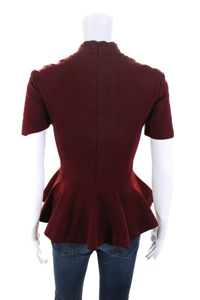 Tome Womens Burgundy Ponte Top Red Size 20 12036961