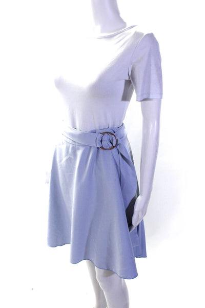 NISSA Womens Light Blue Pleated Skirt Blue Size 4 13492673