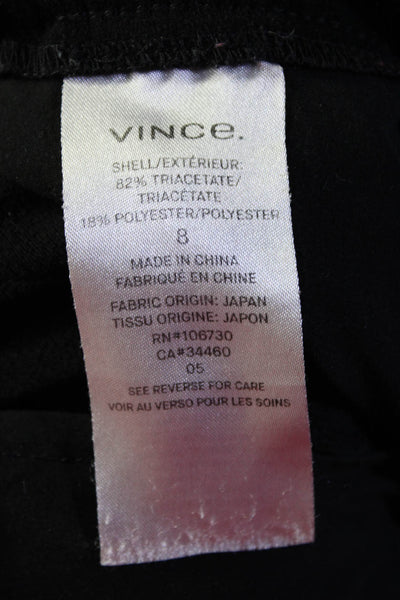 VINCE. Womens Tuxedo Jumpsuit Black Size 8 11384962