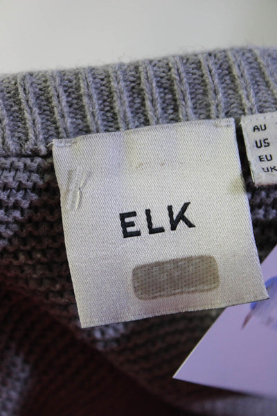 Elk Womens Grey Marle Jaffle Sweater Grey Size 8 11368322