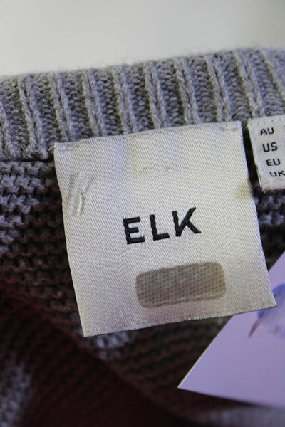 Elk Womens Grey Marle Jaffle Sweater Grey Size 8 11368285