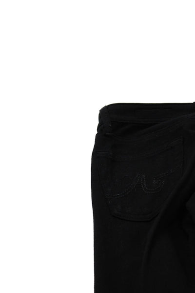 AG Women's Five Pockets Button Closure Skinny Pant Black Size 24