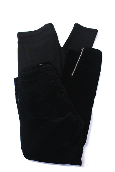 Rag & Bone Womens High Waist Skinny Pants Velvet Jeans Black Size 27 Lot 2