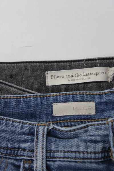 Pilcro and the Letterpress Anthropologie Womens Skinny Jeans Gray Size 30 Lot 2
