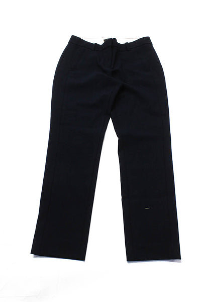 J Crew Women's Hook Closure Straight Leg Dress Pant Navy Blue Size 2 Lot 2