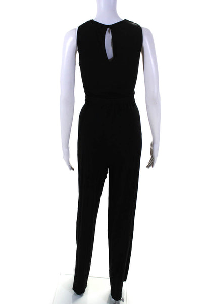 krisa Womens Twist Front Jumpsuit Black Size 8 13673228