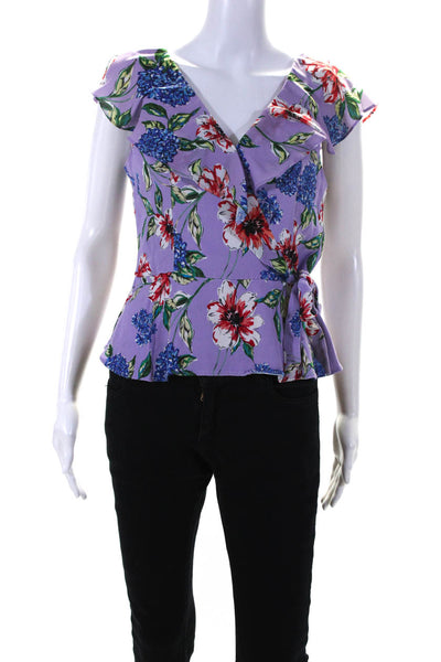 Parker Womens Manny Combo Top Purple Size 14 12077509