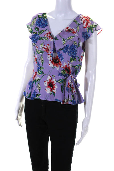 Parker Womens Manny Combo Top Purple Size 14 12077509