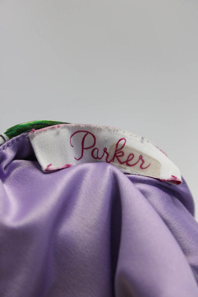 Parker Womens Manny Combo Top Purple Size 2 12076393